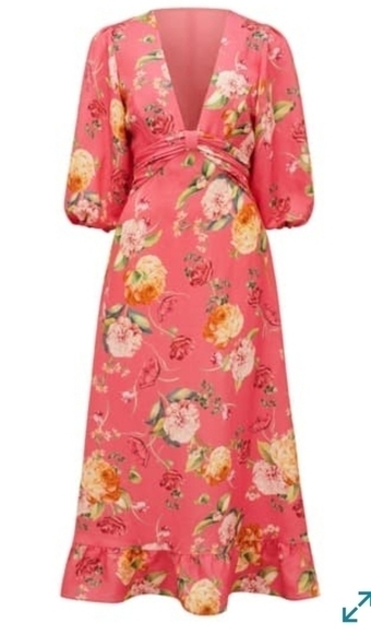 EVER New Floral Linen Blend Dress - Picture 6 of 16